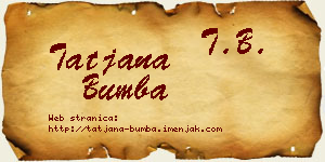 Tatjana Bumba vizit kartica